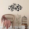 Decoratiune de perete, Butterflies, Dimensiune: 50 x 29 cm, Negru