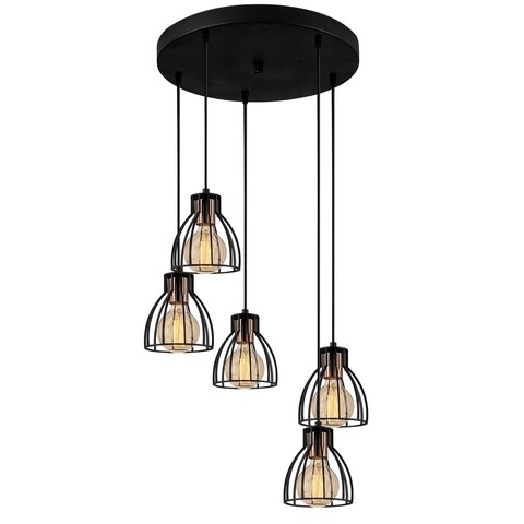 Lustra Alacati N-1090, Noor, 107 x 111 cm, 3 x E27, 100W, negru mezoni.ro