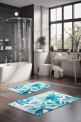 Set covorase de baie, Cartwright, CT-5294, Poliester, Multicolor