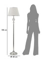 Lampadar Kody, Mauro Ferretti, 1 x E27, 40W, 40x158 cm, fier, argintiu/alb