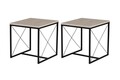 Set masuta de cafea, Kalune Design, Defne, Travertin / Negru