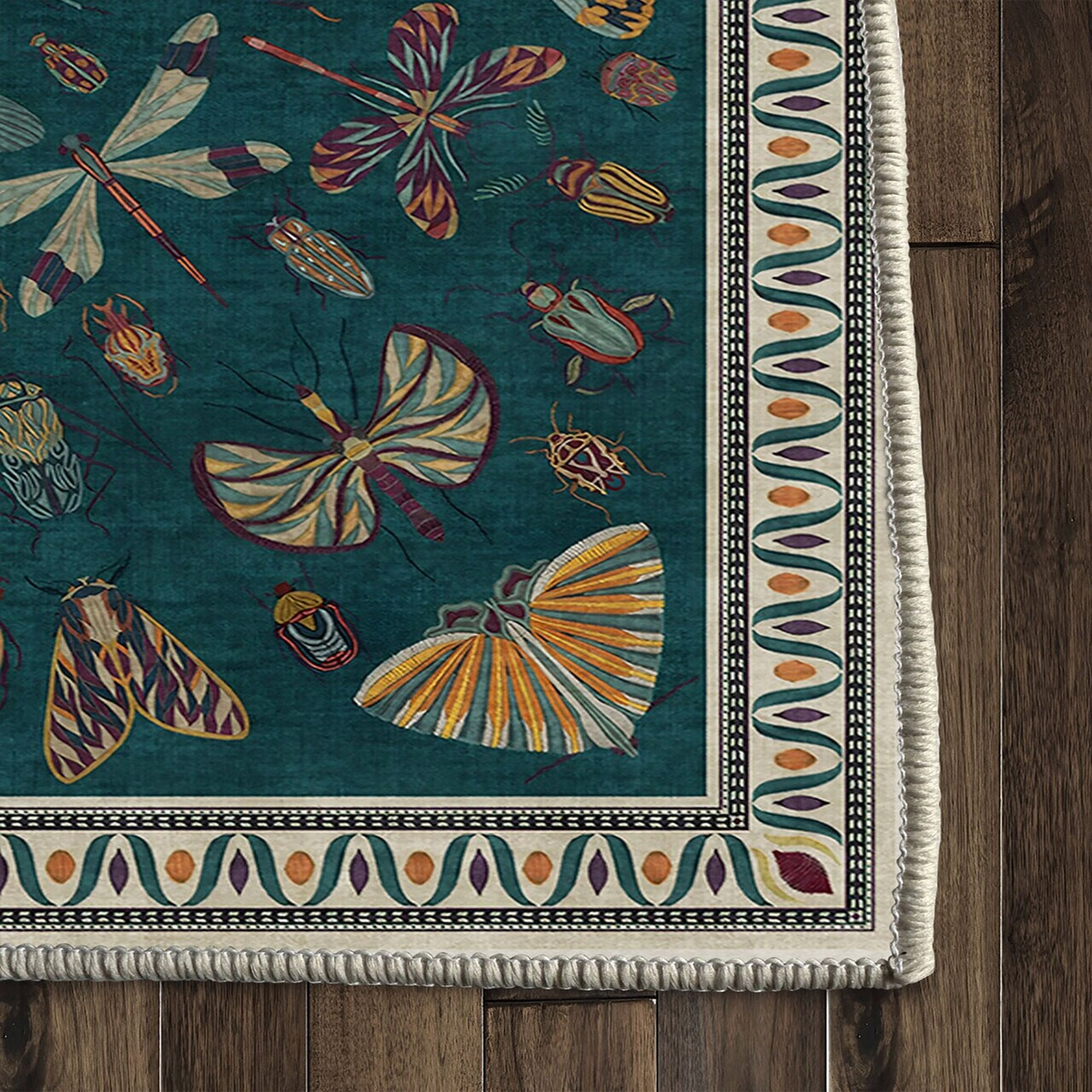 Covor, Kece-Fr64, 80x150 cm, Albastru — imaginea 5