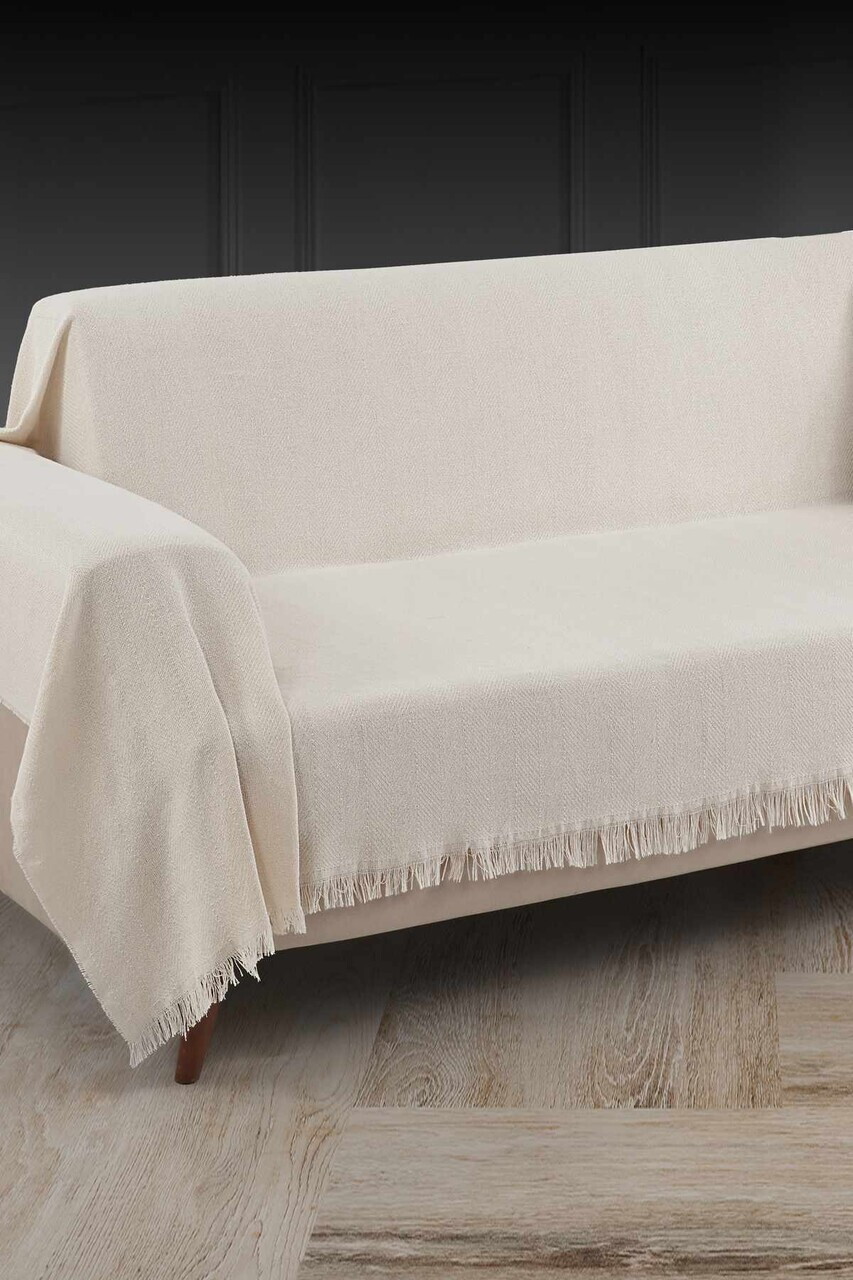 Cuvertura de pat, L'essentiel Maison, 3M Baglamasiz, Bumbac, Ecru — imaginea 2
