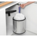 Cos de gunoi pentru dulap, Brabantia, Brilliant Steel, 15 L, 30x29.3x34.7 cm, otel, argintiu