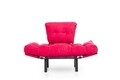 Fotoliu extensibil Nitta Single, Futon,135x70 cm,metal, fucsia