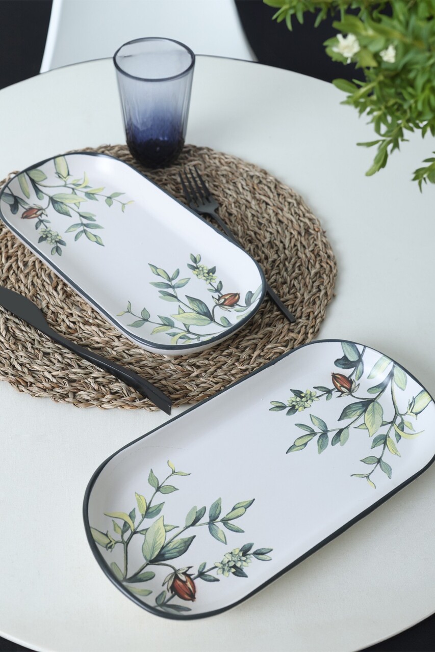 Set platou (2 bucăți), L'essentiel Maison, 275KRM2458, Antibacterian, Alb mat - view 2