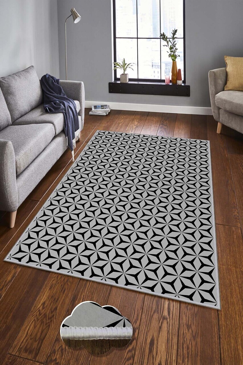 Covor Hmnt817 80x200 cm Poliester Multicolor