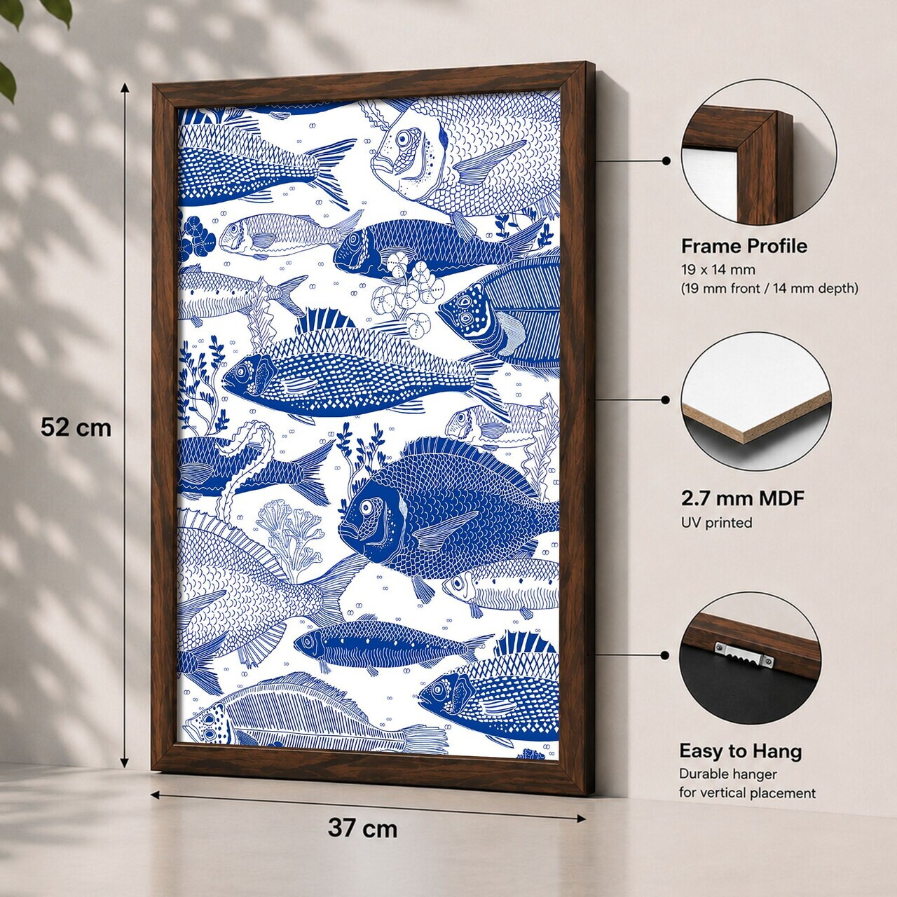 Tablou decorativ, 3752KACT-070, Fundal: 100% MDF (Grosime: 2,7 mm) Vopsire: Imprimare UV, Multicolor — imaginea 2
