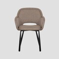 Scaun Campea, Homla, 62x61x84 cm, metal/poliester, maro deschis
