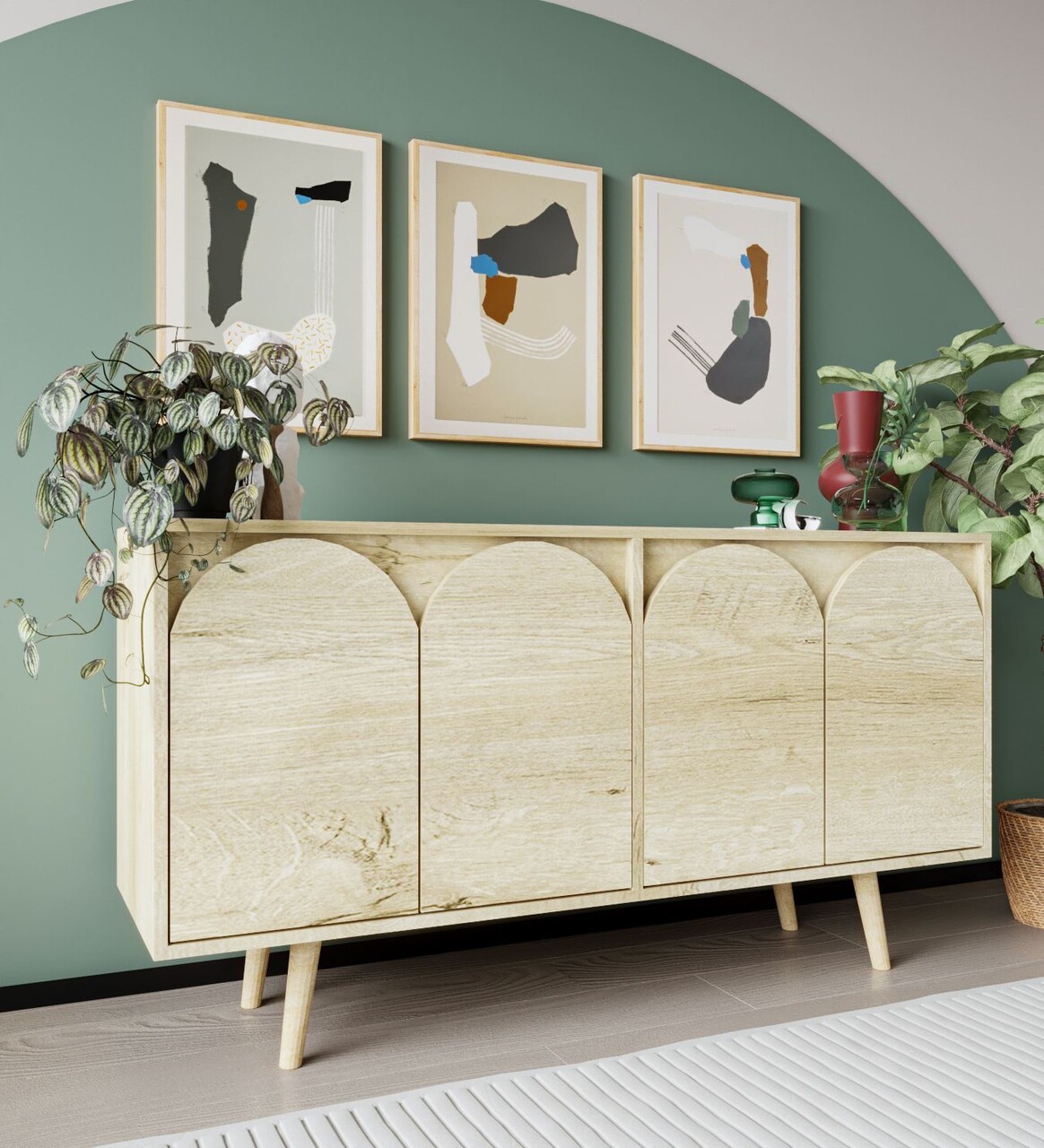 Consola, Hanah Home, Venezia 150, 150x80x45 cm, PAL, Maro - view 2