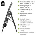 Scara pliabila cu sistem antiderapant Compact, Wenko, 48x57x106.5 cm, aluminiu/cauciuc, negru/gri