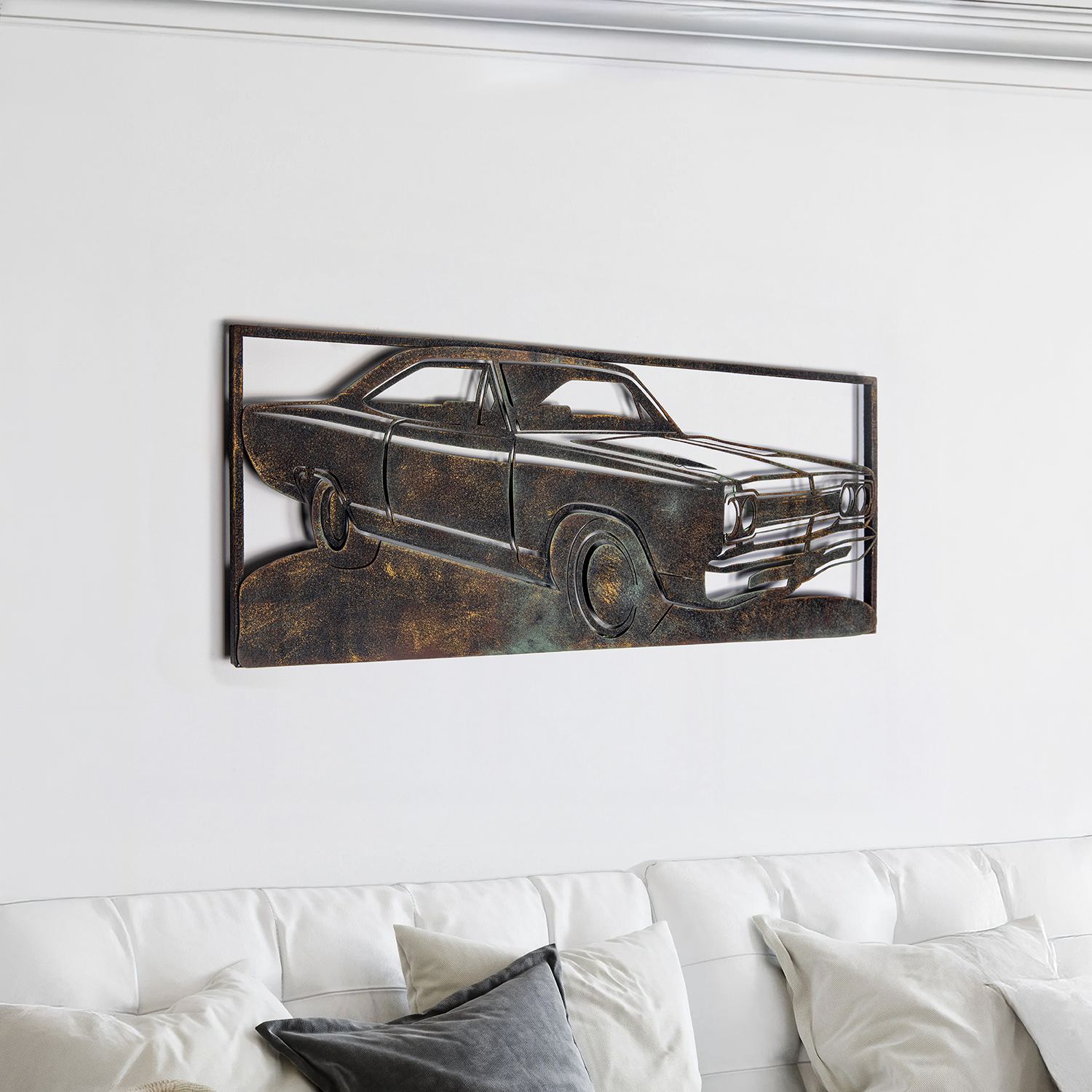 Decoratiune de perete, Classic -1, Metal, Grosime: Tablă metalică 1,2 mm, Vintage