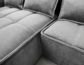 Coltar extensibil stanga 4 locuri ELTAP, LT-04NU, Campo, 265x196x88 cm, lemn/poliester, gri inchis