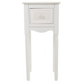 Noptiera cu 1 sertar Creaciones Meng, 33x26.5x72.5 cm, MDF, alb/crem