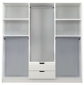 Dulap pentru haine, Rabi, Rb-157, 180x180x45 cm, Alb mat