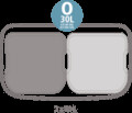 Cos de gunoi cu pedala, Brabantia, Bo Pedal, 2x30 L, 36.3x54.1x65.2 cm, otel, negru mat