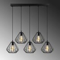 Lustra, Diamond - 704-5S1, Sheen, 93 x 117 cm, 5 x E27, 40W, negru