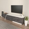 Comoda TV, Zena Home, Zonas, Gri/Alb