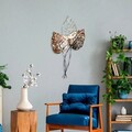 Decoratiune de perete, Fall 1, Metal, Dimensiune: 45 x 85 cm, Maro / Negru