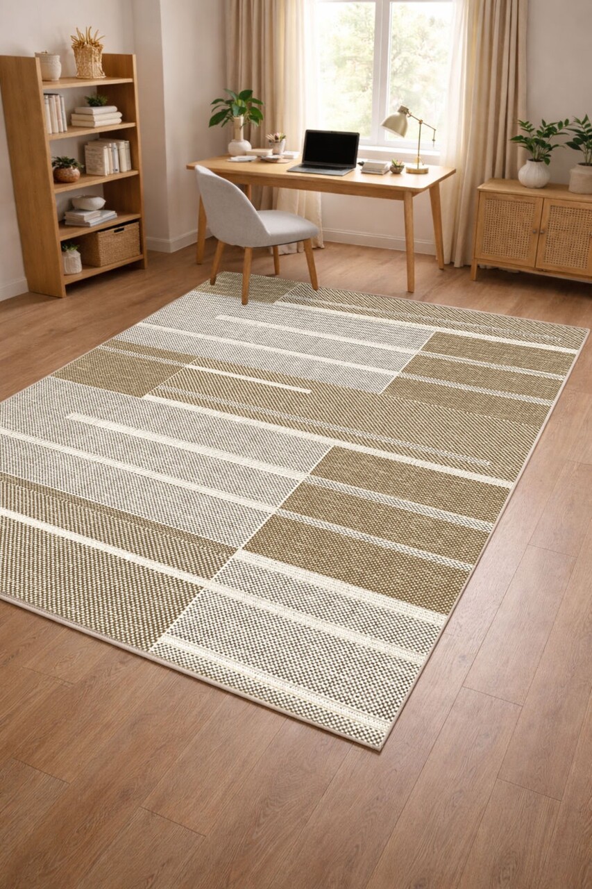 Covor, CLR-7203-474, 140x291 cm, Poliester, Bej