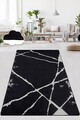 Covor, Broken Black, 80x100 cm, Alb/Negru