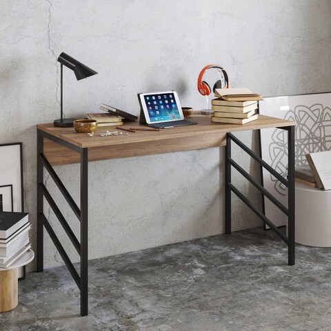Birou, Hadley, Tuna, 120x75x60 cm, Nuc / Negru Hadley
