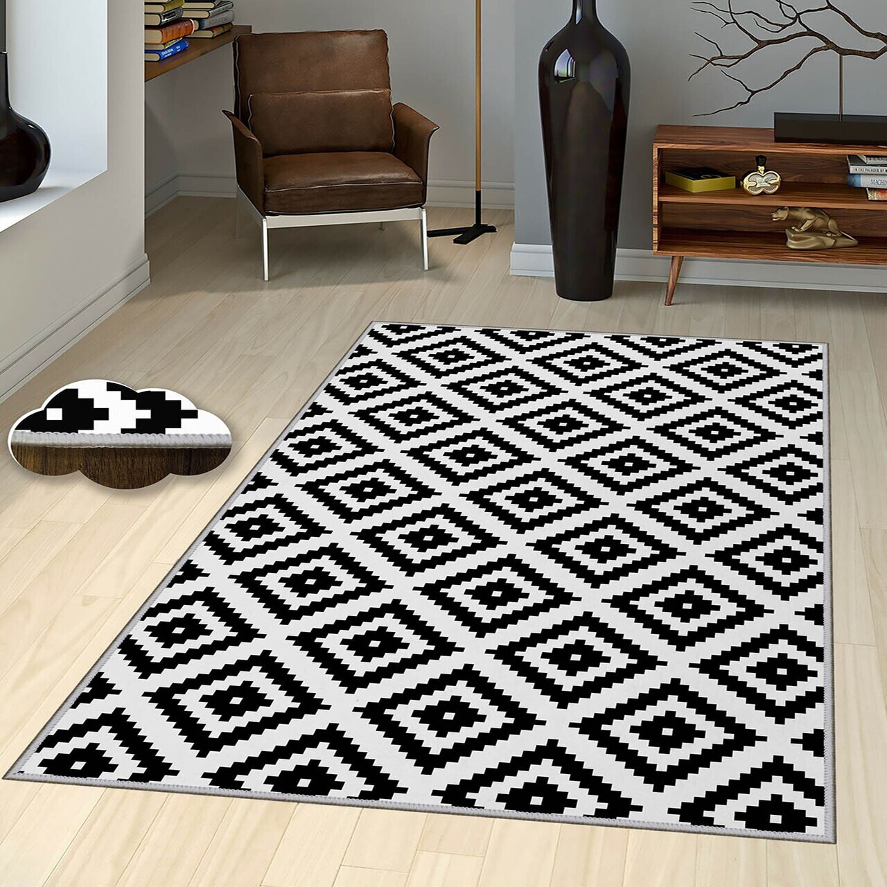 Covor Eexfab842 100x200 cm Poliester Multicolor