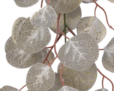 Ghirlanda decorativa Broad Leaves, Decoris, 18x1.2x150 cm, plastic, argintiu