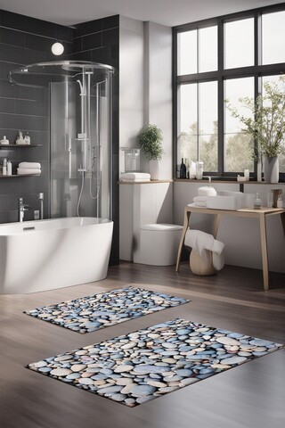 Set covorase de baie, Cartwright, CT-5181, Poliester, Multicolor