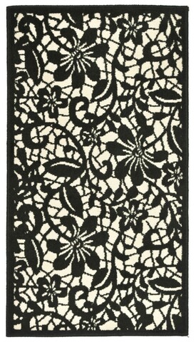 Covor draco, decorino, 160x230 cm, polipropilena, negru/alb