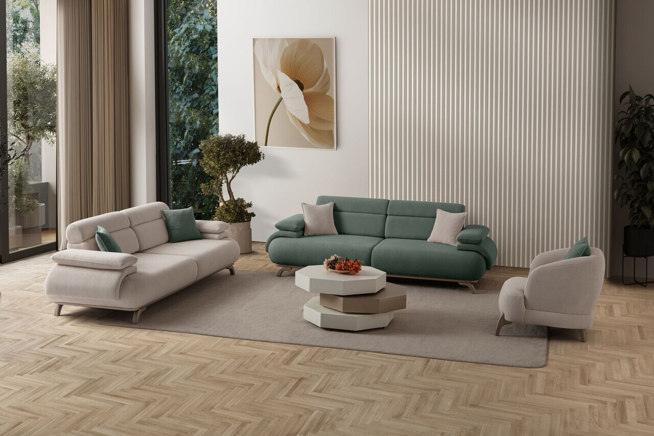 Canapea 3 locuri, Atelier del Sofa, 752EST1138, Lemn de carpen/PAL melaminat, Verde - view 6