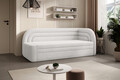 Canapea extensibila brat dreapta 3 locuri, ELTAP, Fabillo, 223x86x80 cm, lemn/poliester, alb