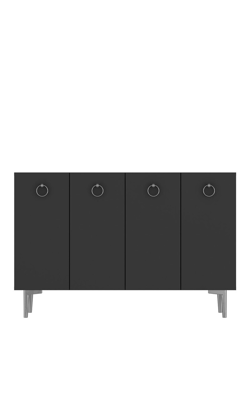 Consola, Hanah Home, Efes, 120x80x29.6 cm, PAL , Antracit / Aur - view 3