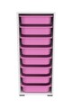 Dulap multifunctional, Estella, Cara 8N, Alb/Roz