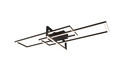 Plafoniera Salinas, TRIO, 100x40x11.5 cm, 34W, 1x SMD, metal, negru mat