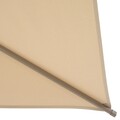 Umbrela dreptunghiulara cu manivela, Calpe, L.200 l.300 H.259 cm, aluminiu, sampanie/bej