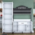 Dulap multifunctional, Rani, JE148, 180x198 cm, PAL, Alb