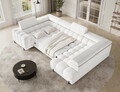 Coltar extensibil dreapta 3 locuri ELTAP, RT-01ROY, Fectory, 346x205x93 cm, lemn/poliester, alb