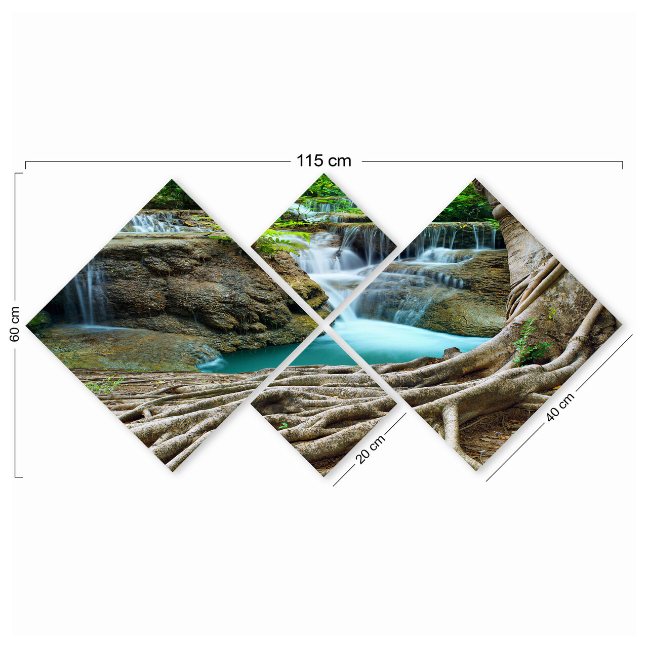 Set 4 tablouri decorative, 4MDF219109297, MDF, Imprimat UV, Multicolor