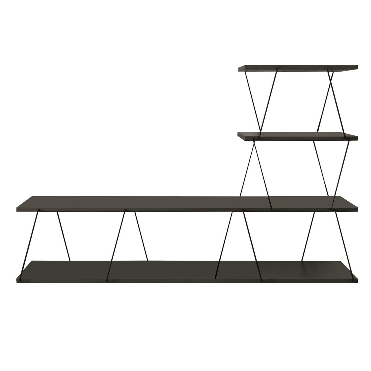 Comoda TV, Hanah Home, Ilgaz, 150x93x30 cm, Antracit - view 4