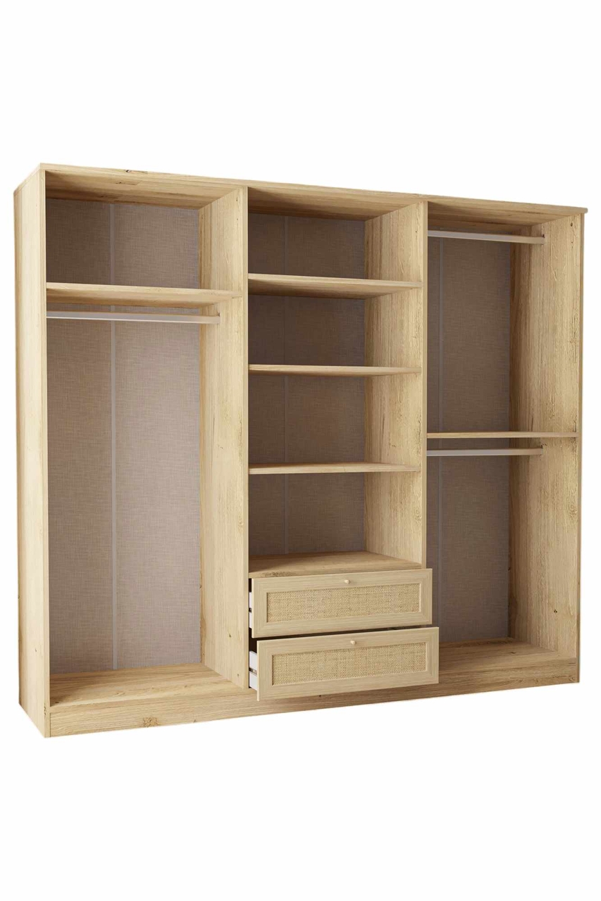 Dulap pentru haine, Hanah Home, Baru 6 182, 206x182x52 cm, Bej - view 8