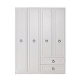 Dulap pentru haine, Adore, GRD-1342-BB-3, 140x185x52 cm, PAL, Alb