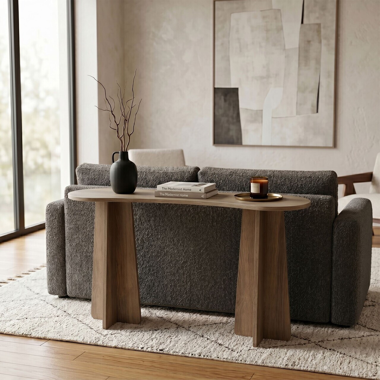 Consola, Hanah Home, Zen, 120x75x35 cm, PAL, Maro - view 3
