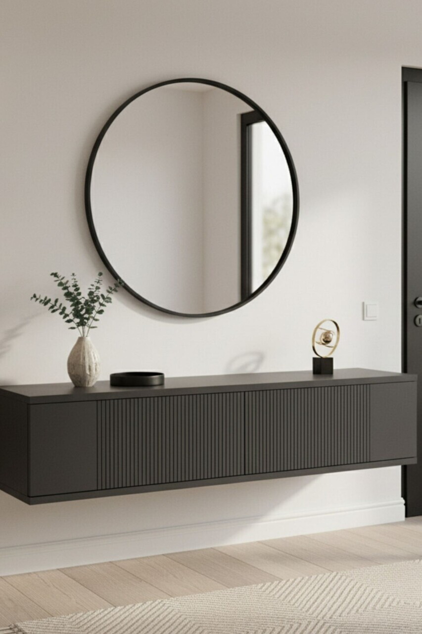 Dulap, Hanah Home, Corsa 120, 120x25.5x29.6 cm, Antracit — imaginea 2
