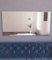 Oglinda decorativa, Siam, Eilish, 60x120x2.2 cm, MDF , Alb