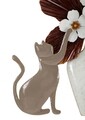 Decoratiune de perete Cat, Mauro Ferretti, 54.6 x 59.7 cm, fier, multicolor