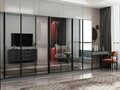 Dulap pentru haine, Hanah Home, Nisa, 360x210x52 cm, Antracit