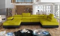 Coltar extensibil dreapta 6 locuri ELTAP, Rod-44, Rodrigo, 345x202x90 cm, lemn/poliester, galben/negru
