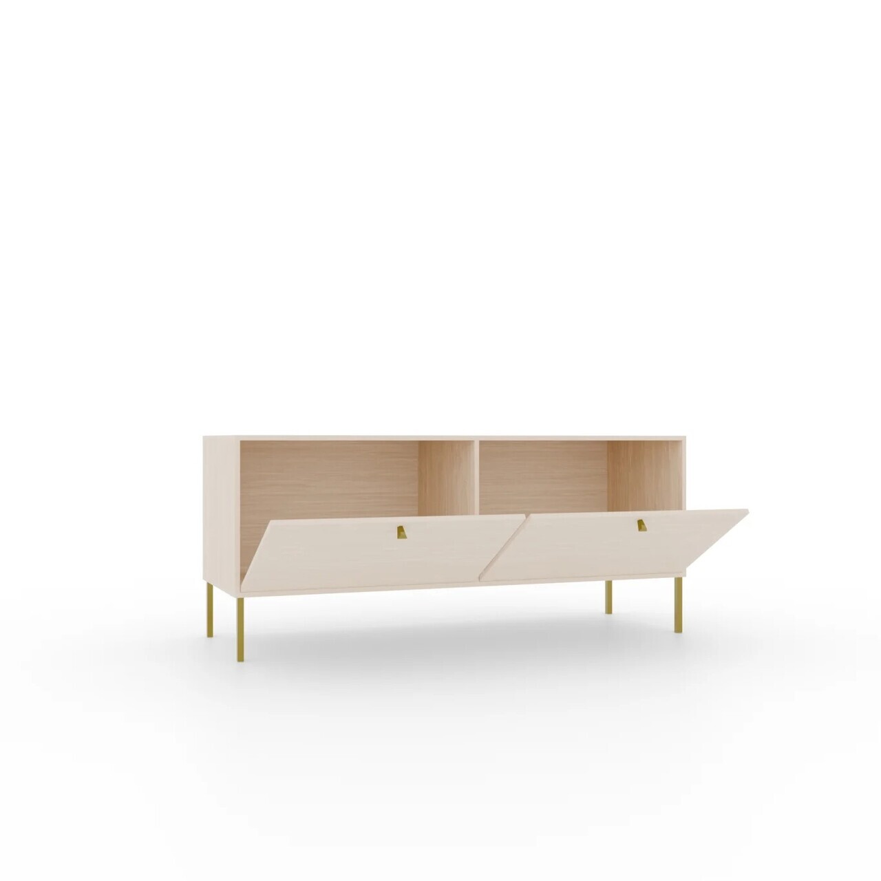 Comoda TV ADRK, Tili 2D, 120.6x40.8x50 cm, PAL laminat, bej — imaginea 4