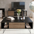 Masuta de cafea, Decorotika, Mistico, 120x45.6x60 cm, Nuc negru